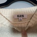 525 America 525 Sweater Pullover Crewneck Puff Sleeves Cream Ivory Beige Cotton Size Small Photo 4