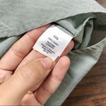 J.Crew • Popover Tunic Blouse sage green cotton button front roll sleeve Photo 7