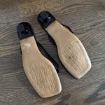 Amazon black square toe kitten heel thong sandals size 8 Photo 1