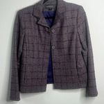 Harold's Vintage Tweed Purple Plaid Blazer Womens Size 6 Photo 0