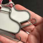 Handmade Glass Christmas Holiday Brooch Pins Lot Of 2 Ice Skates / Angel Photo 2