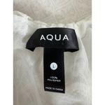 AQUA  Lace Ruffle Halter Top Ivory Cropped Sleeveless Party Layered‎ Blouse Photo 5