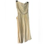 J for Justify  Cream and Gold Strapless Jumpsuit Photo 2