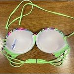 Rue 21 Ruebleu By Juniors Bikini Swim Top Size Medium Padded Push Up Striped Ties Multi Color Photo 2
