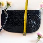 Coach Black Patent Leather Quilted Signature Small Shiny Wristlet Clutch Photo 4
