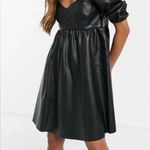 ASOS  puffy sleeves faux leather dress Photo 0