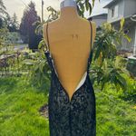 Vintage 90s Morgan and Co. By Linda Bernell Elegant Evening Sexy maxi dress M Blue Photo 11