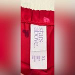 Stars Above  red silky satiny sleep shorts / loungewear Valentines Day Hearts; XL Photo 2