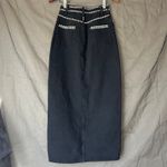 Nasty Gal  Black Denim Studded Maxi Skirt US Size 0 Photo 6