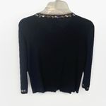 Joseph A Vintage Embellished Black Knit Cardigan Sweater Small Jeweled Embroidered Glam Photo 6