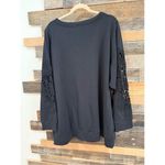 Torrid  NWT Cozy Fleece V-Neck Crochet Sweatshirt Sz 5X Photo 4