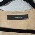 ZARA  Basic Womens Tan Embroidered Red Rose Floral Suede Kimono Coat Size XS Boho Photo 6