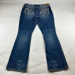 Silver Jeans LONG Dark Wash Distressed Denim Pioneer Boot Cut Jeans 16L Photo 5