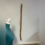 Joie  Braided Leather Belt Size M Cognac Brown Tan 100% Leather Gold Hardware Photo 3