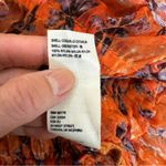 Free People  orange ruched deep V-neck top Photo 3