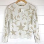 Urban Outfitters white and gold star sweater Photo 0