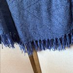 Elegant ruby rd Blue Knit Sweater with Fringe large Photo 1