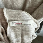 Free People Beach Cocoon Cowl Neck Pullover Heathered Oatmeal/Cream Size M/L Tan Photo 9