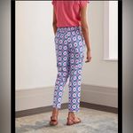 Boden Danby pull on trousers women’s 6P mosaic floral print blue pink white Pink Photo 1