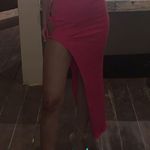 Pink Slit One Shoulder Maxi Dress Size XS Photo 1