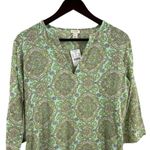 J.Crew Green Printed Tunic Size XS New Photo 1