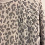 Victoria's Secret  Gray Leopard Print Crew Neck Sweater Photo 2