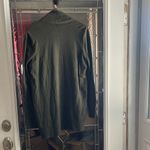 Gap Knit Open Front Cardigan Sweater Sz M Ribbed Dark Green 100% Cotton Photo 1