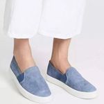 Vince  Blair Suede Slip On Sneaker Flat Shoes Indigo Blue Leather 8.5 Low Top Photo 1
