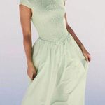 Free People Ceci Smocked Midi - Mint - size M Photo 0