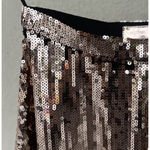 NEW MOTHER The Going Round Gold Sequin Sparkle Midi Zip Skirt Party Glam Holiday Size XS Photo 1