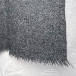 Cashmere Wool Scarf Charcoal Gray Fringe Handcraft Inc Photo 6