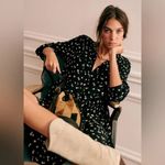 Sézane SEZANE Leana Floral Collared Button Front Long Sleeve Flowy Dress Size 40 (US 8) Photo 1