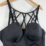 Torrid  One Piece Swimsuit Plus 3R Black Caged Strappy Underwire Beach Ruched‎ Photo 1