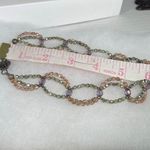 Boutique Multi- strand looped faceted crystal beads sterling silver ornate clasp Photo 6