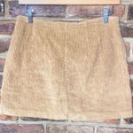 Altar'd State  Brown Tan Corduroy Button-Fly Mini Skirt Women's Size Medium Photo 3