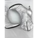 SETA Metallic Silver Leather Western Cowgirl Ankle Boots Heeled EU 37 US 6.5 Size 7 Photo 6