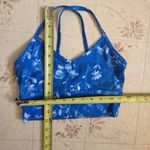 Glyder  Blue and White Floral Print Sports Bra Photo 3