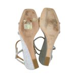Badgley Mischka  Unity Wedge Heels Womens Silver Embellished Strappy Sandals 10‎ Photo 6