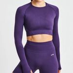 NWOT--WOMENS XL-PURPLE LONG SLEEVE CROPPED WORKOUT TOP AYBL balance V2 seamless long sleeve crop top, brand new without tags Measurements: Bust: armpit to armpit 17-20 inches  Length: shoulder seam to bottom 14 inches  Photo 0