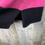 Joan Vass  Size 3 V-Neck Sleeveless Tank Tunic Sweater Black & Pink Photo 2