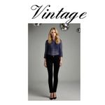 Alex Evenings navy blue glitter lace top vintage • black tie evening dress top Photo 2