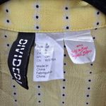 H&M Yellow Blue Polka Dots Fit Flare Short Sleeve Retro Mini Dress Small Photo 4