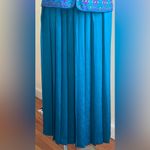 Adrianna Papell Safe Silk Blue,Pink,Purple,Yellow Satin Skirt Set 100% Silk Sz 6 Photo 8