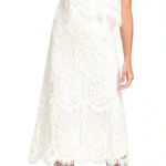 Lulus NWT  Delia White Lace Strapless Midi Dress Bridal Party Size S Photo 0