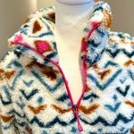 Eddie Bauer  Women's Aztec Fleece Quarterzip Sweater Size Small Hiking Outdoor Photo 4
