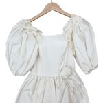 Vintage Victorian Puff Sleeve Tiered Lace Wedding Dress Sz XS Photo 3