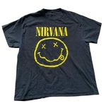 Nirvana  Black T-Shirt with Yellow Graphic XL Photo 0