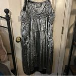 Old Navy NWT Metallic Silver Holiday Dress Photo 3