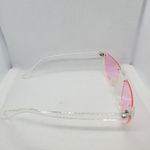 None Clear & Pink Sunglasses Photo 5