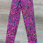 Vibrant Leopard Print Leggings by First Step Gym Clothes. Size XS Pink Photo 0